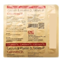 CSC Pharmaceuticals Calciness D3 Tablets - Strip of 15 Tablets