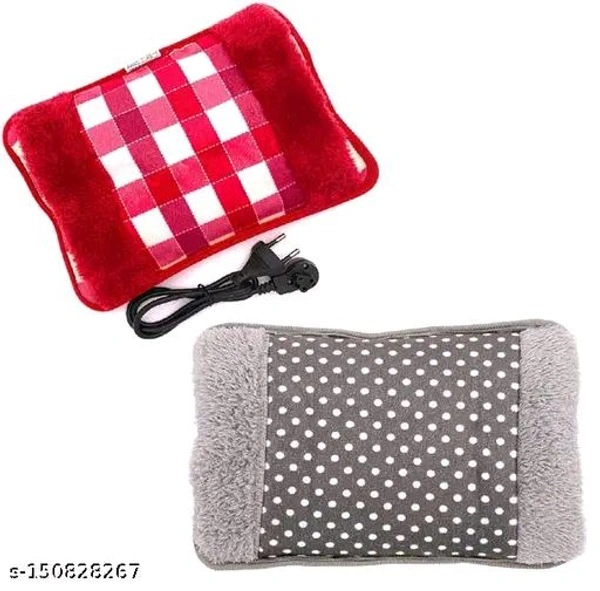 Electric Fur Velvet heating bag, hot water bag, Heating Pad, Electrical Hot,Warm Water Bag, Heat Bag with Gel for Period, - Type 4