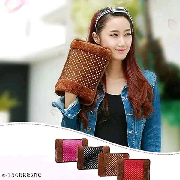 Electric Fur Velvet heating bag, hot water bag, Heating Pad, Electrical Hot,Warm Water Bag, Heat Bag with Gel for Period, - Type 4