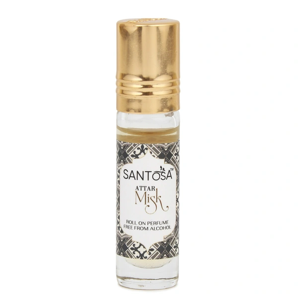 Santosa Original Oud Amiri Attar 6ml - Alcohol-Free, Arabian Oudh & Amber Rose Blend, Long-Lasting Luxury Perfume for Men & Women, Perfect Festive Gift, Travel-Friendly Roll-On