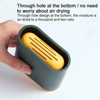 Silicon Toilet Brush with Slim Holder Stand