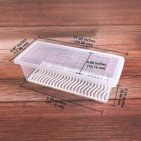 2piece food storage container with drain plate