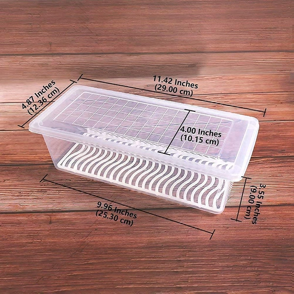 2piece food storage container with drain plate