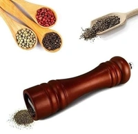 8-inch Manual Wooden Salt & Pepper Grinder Crusher, Pepper Grinder Mill Shakers with Ceramic Rotor for Home & Kitchen(Dark Brown)