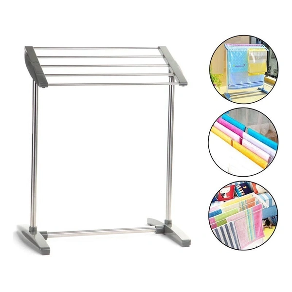 DAILY DAYS Mobile Towel Rack Steel and Plastic Made Multi-Purpose Mobile Towel and Cloth Rack Holder Towel Stand Drying Holder for Kitchen, Bathroom or Pantry Area etc