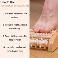 DAILY DAYS Wooden Roller Foot Massager Big Size Body Stress Buster & Accupressure Point Device Relaxation Health Care Product foot massager and Legs Pain Relief Massager | set of 1