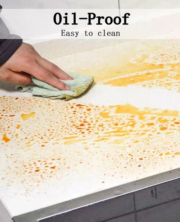 DAILY DAYS Transparent Plastic Roll Vinyl Kitchen Counter Coating, Self Adhesive, Clear Contact Paper Clear Book Cover Film, for Splash Guard for Kitchen, Tile Protector -