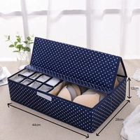 daily days 17 Grid Storage Box Drawer Organizer, Underwear Innerwear Socks Undergarments Storage Drawer Organiser (Blue Dotted) - Blue
