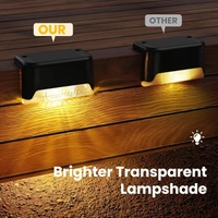 DAILY DAYS Solar Step Lights Outdoor Waterproof Led Solar Fence Lamp for Patio, Stairs,Garden Pathway, Step and Fences(Warm White)