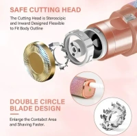 daily days 2-in-1 USB Rechargeable Flawless Hair Remover & Eyebrow Trimmer for Women – Rainbow Color