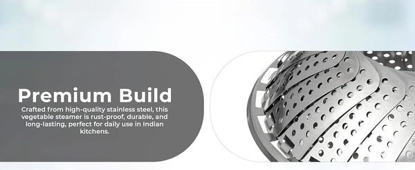 DAILY DAYS Stainless Steel Steamer Basket, 6-Inch Expands to 9.5-Inch