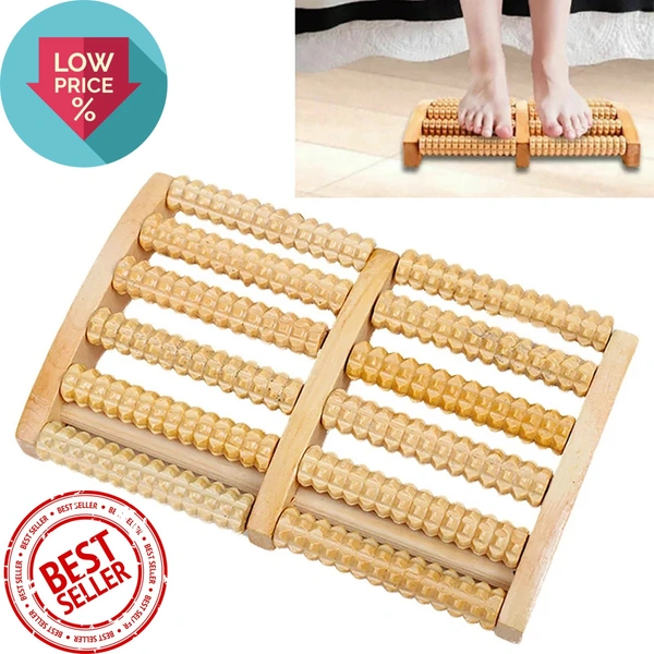 DAILY DAYS Wooden Roller Foot Massager Big Size Body Stress Buster & Accupressure Point Device Relaxation Health Care Product foot massager and Legs Pain Relief Massager | set of 1