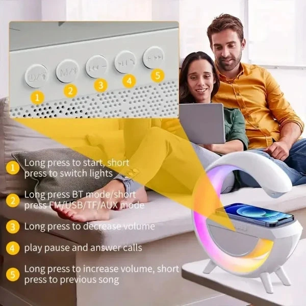 G-Speaker Wireless Charger ( with Disco light )