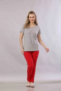 Vee MAX Vee Max Printed Womens  Womens Night Suits - Grey, S