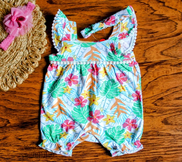  Floral Charm Romper - 3-6 Month