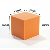 URBAN-X® Soft Foam Cubes, Colorful Flame Retardant Pit Blocks Foam Pit Cubes for Trampoline Arenas, Gymnastics, Playground, 6"x6"x6" (Black, Blue, Pink, Yellow) - Set of 80