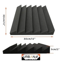 Urban-X URBAN-X T-Wedge Soundproofing Studio Acoustic Foam 1'x1' - 2 Inches 50D High Density, Soundproof Foam, Noise Reduction Panels, Echo Absorption - Set of 72 Self Adhesive