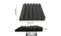 Urban-X URBAN-X T-Wedge Soundproofing Studio Acoustic Foam 1'x1' - 2 Inches 50D High Density, Soundproof Foam, Noise Reduction Panels, Echo Absorption - Set of 60, Black