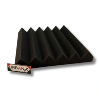 Urban-X URBAN-X Wedge Soundproofing Studio Acoustic Foam 1'x1' - 2 Inches 50D High Density, Soundproof Foam, Noise Reduction Panels, Echo Absorption - Set of 36 Self Adhesive