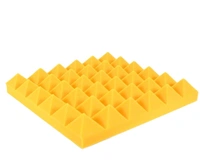 Urban-X URBAN-X® Pyramid Soundproofing Studio Acoustic Foam 1'x1' ft. - 2 Inches 50D High Density, Soundproof Foam, Noise Reduction Panels, Echo Absorption - Set of 18, Yellow