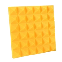 Urban-X URBAN-X® Pyramid Soundproofing Studio Acoustic Foam 1'x1' ft. - 2 Inches 50D High Density, Soundproof Foam, Noise Reduction Panels, Echo Absorption - Set of 18, Yellow