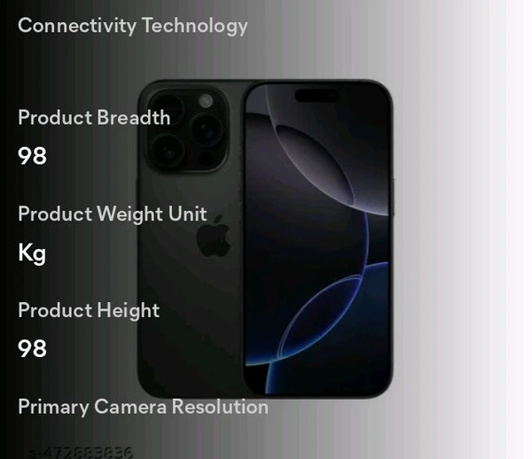 I Phone 16 Pro 256gb Black Taiteniam