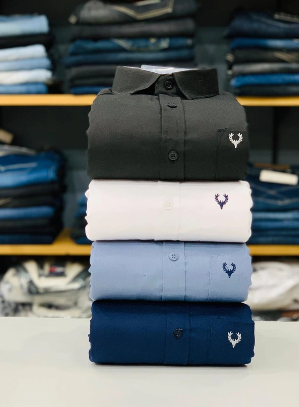 Jais Fashion Allen Men's Plain Shirt Combo - Pack of 4 | Premium Cotton | Casual & Formal Wear - XXl-44