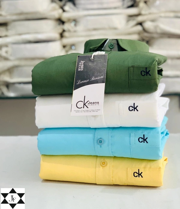 C k Men's Plain Shirt Combo - Pack of 4 | Premium Cotton | Casual & Formal Wear - XXL-44