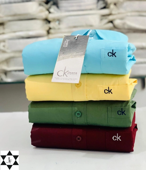 C k Men's Plain Shirt Combo - Pack of 4 | Premium Cotton | Casual & Formal Wear - XXL-44