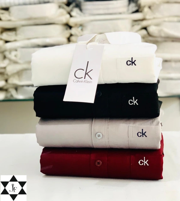 C k Men's Plain Shirt Combo - Pack of 4 | Premium Cotton | Casual & Formal Wear - M-38