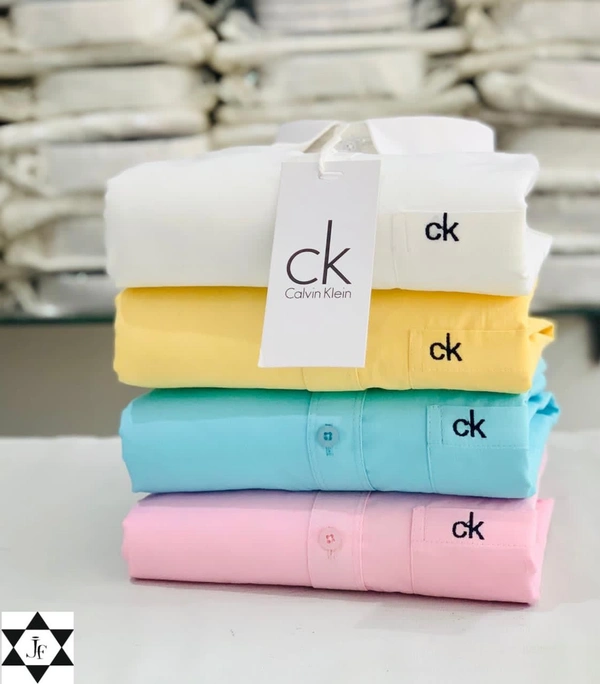 C k Men's Plain Shirt Combo - Pack of 4 | Premium Cotton | Casual & Formal Wear - M-38