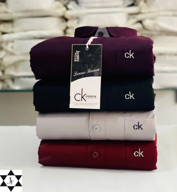 C k Men's Plain Shirt Combo - Pack of 4 | Premium Cotton | Casual & Formal Wear - XXL-44