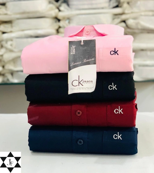 C k Men's Plain Shirt Combo - Pack of 4 | Premium Cotton | Casual & Formal Wear - M-38