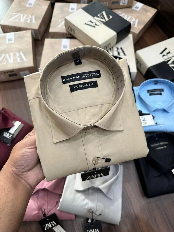 Zara Men Premium Cotton Shirt - M- 38