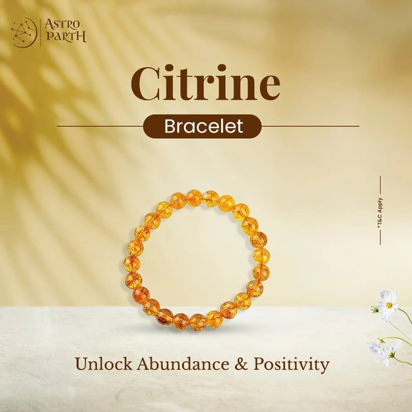 Citrine Bracelet for Men and Women Attract Abundance