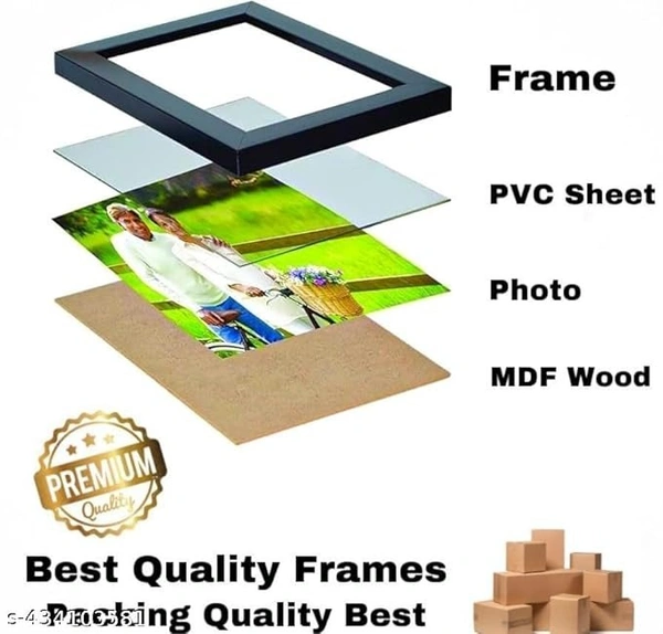 Journalism customized Photo Frame - A4, Black, Black