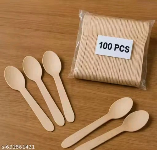 140 mm. Wooden Spoon (Pack Of 100 Pcs)