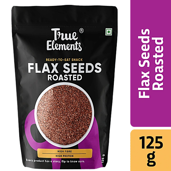 True elements Flax Seeds Roasted - 125g, NA, NA