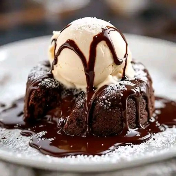 Choco Lava Cake With Ice Cream  - Obra