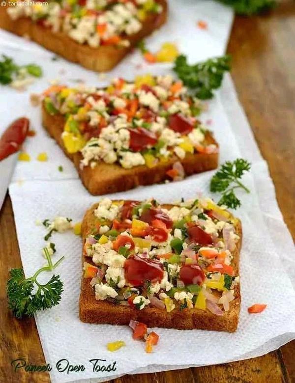 Mix Veg Open Toast - Obra