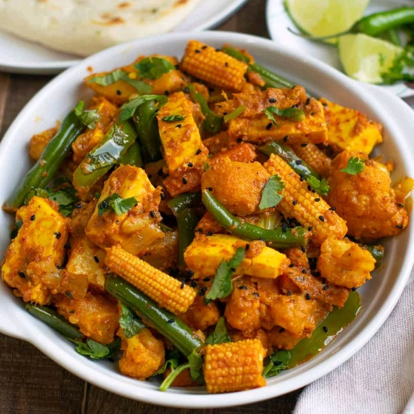 Mix Veg & Paneer In Ginger Sauce - Obra, Half