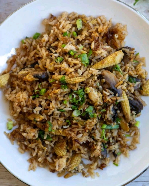 Baby Corn Mushroom Fried Rice - Obra, Half