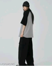 Japanese Oversized T-shirt - L, Black