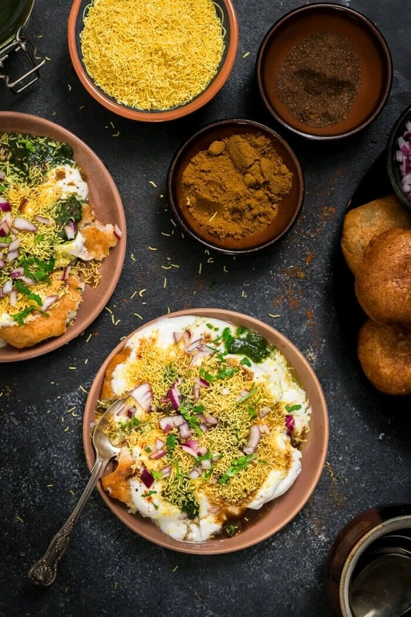 Dahi Tikki Chat - half