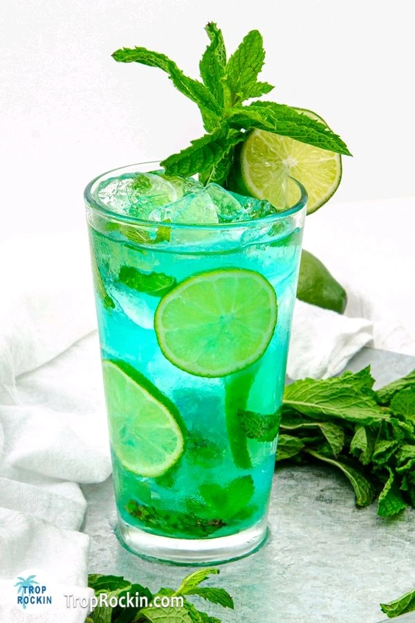 Blue Curacao Mojito - half