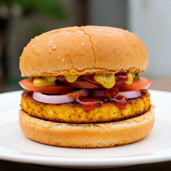 Paneer Burger - half
