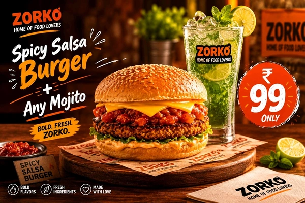 Spicy Salsa Burger + Any Mojito - normal