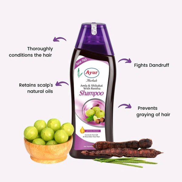 Ayur Shampoo Amla & Shikakai - 500ml