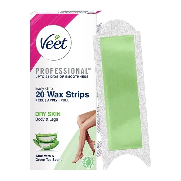 Veet Wax Strips - 20strips, Aloevera