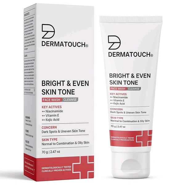 Dermatouch Face Wash - 70Gm, Bright & Even Skin Tone